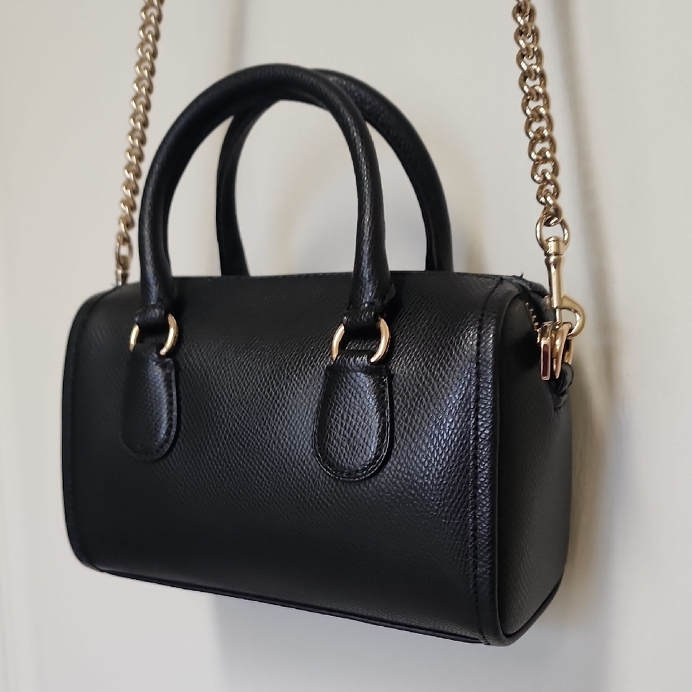 Coach Black Crossbody Bag with Gold Accents - Picture 5 of 12
